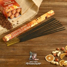 Благовония HEM Hexa SANDAL-ROSE -сандал роза (шестигранник)